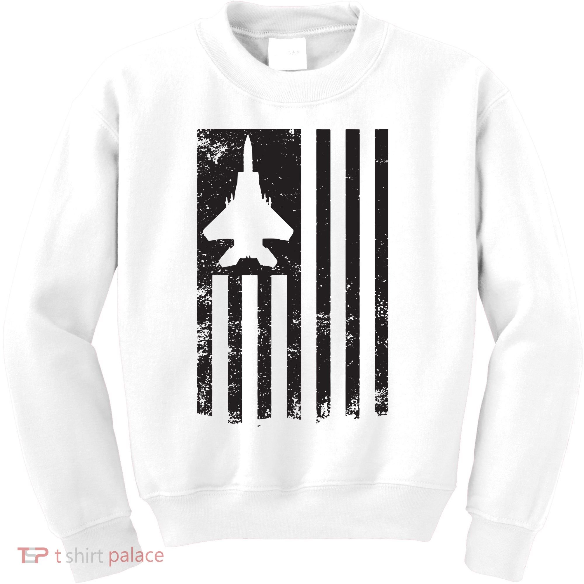 F15 USA FLAG Eagle Fighter Jet For Usaf Pilot Or Crew Kids Sweatshirt