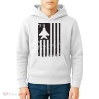 F15 USA FLAG Eagle Fighter Jet For Usaf Pilot Or Crew Kids Hoodie thumb 4