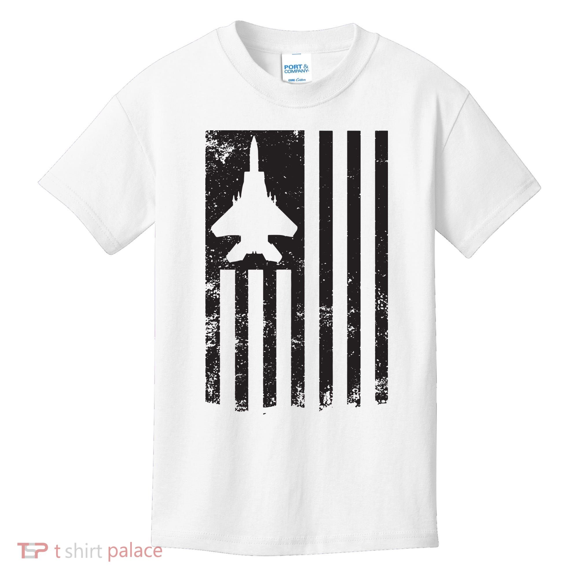 F15 USA FLAG Eagle Fighter Jet For Usaf Pilot Or Crew Kids T-Shirt