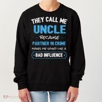 Funny Uncle Gifgift Uncle Partner In Crime Gift Cool Gift Women's Sweatshirt thumb 0