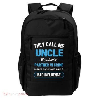 Funny Uncle Gifgift Uncle Partner In Crime Gift Cool Gift Backpack