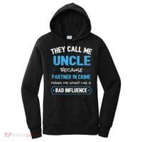 Funny Uncle Gifgift Uncle Partner In Crime Gift Cool Gift Women's Hoodie thumb 0
