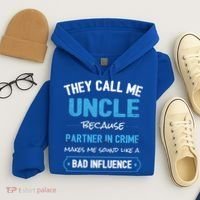 Funny Uncle Gifgift Uncle Partner In Crime Gift Cool Gift Hoodie thumb 4