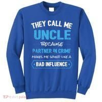 Funny Uncle Gifgift Uncle Partner In Crime Gift Cool Gift Sweatshirt thumb 0