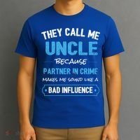 Funny Uncle Gifgift Uncle Partner In Crime Gift Cool Gift T-Shirt thumb 3