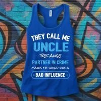 Funny Uncle Gifgift Uncle Partner In Crime Gift Cool Gift Women's Tank Top thumb 3