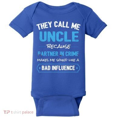 Funny Uncle Gifgift Uncle Partner In Crime Gift Cool Gift Baby Bodysuit