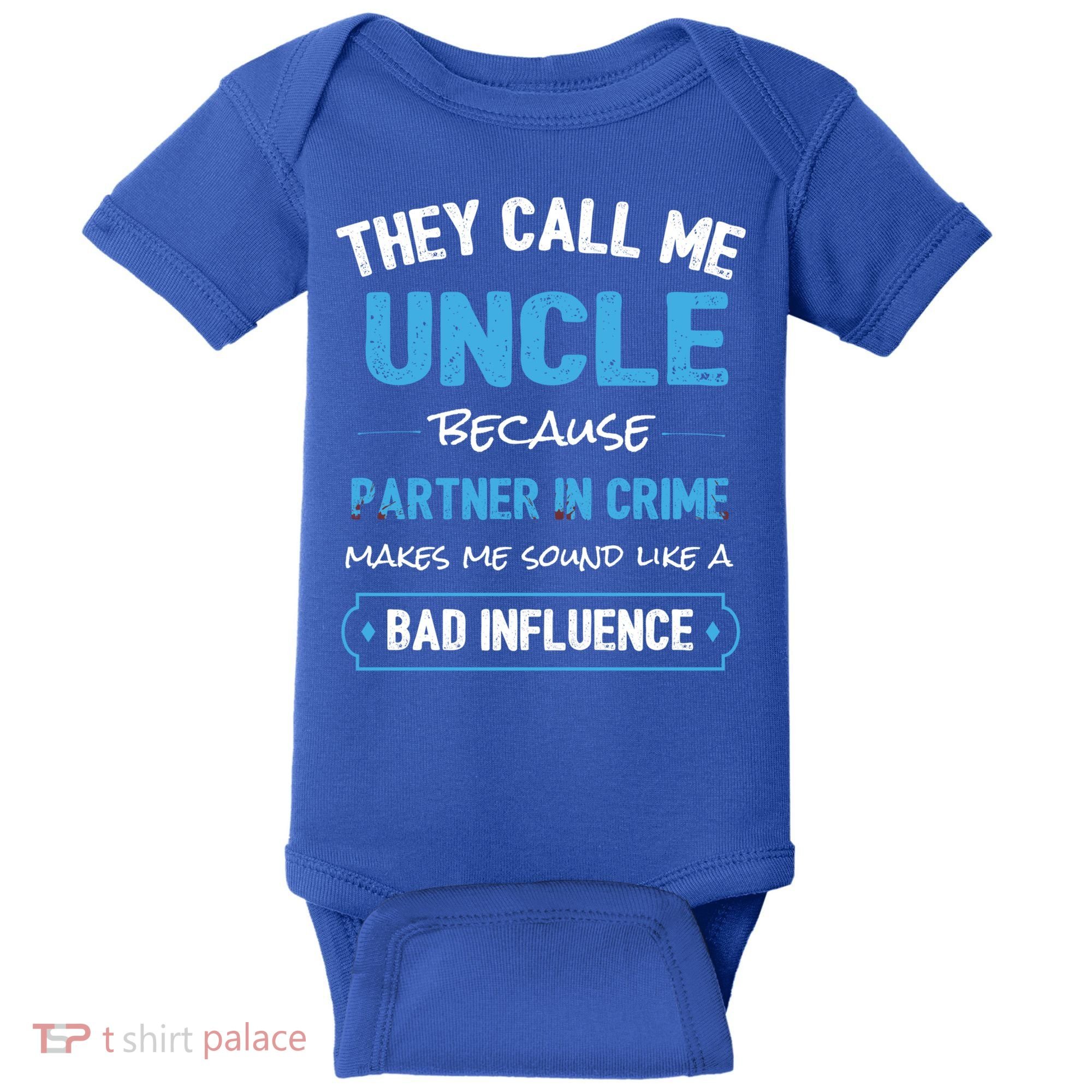 Funny Uncle Gifgift Uncle Partner In Crime Gift Cool Gift Baby Bodysuit