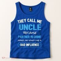 Funny Uncle Gifgift Uncle Partner In Crime Gift Cool Gift Tank Top thumb 2