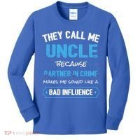 Funny Uncle Gifgift Uncle Partner In Crime Gift Cool Gift Kids Long Sleeve Shirt thumb 0