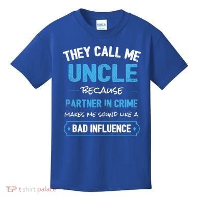 Funny Uncle Gifgift Uncle Partner In Crime Gift Cool Gift Kids T-Shirt