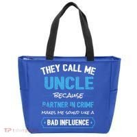 Funny Uncle Gifgift Uncle Partner In Crime Gift Cool Gift Tote Bag thumb 0