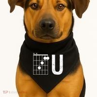 F U Guitar Chord Music USA-Made Doggie Bandana thumb 1