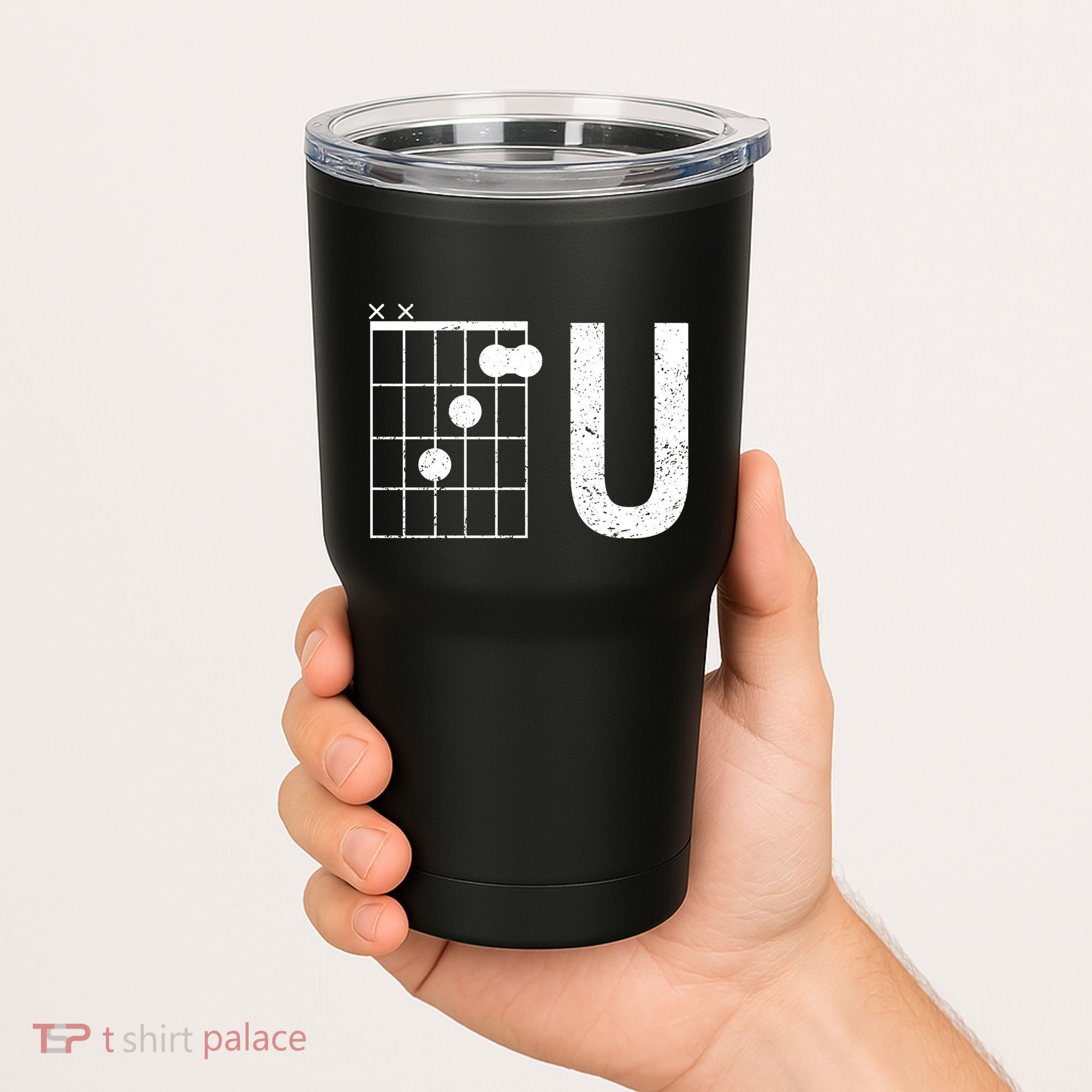 F U Guitar Chord Music Tumbler