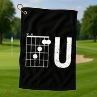 F U Guitar Chord Music Golf Towel thumb 1