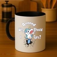 Funny Unicorn Gift And Why Should I Care? Coffee Mug thumb 4