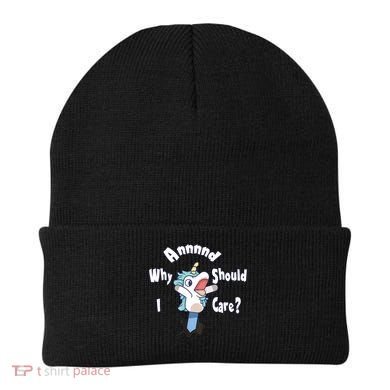 Funny Unicorn Gift And Why Should I Care? Beanie