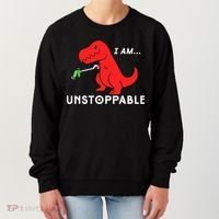 Funny Unstoppable Gift Funny TRex Dinosaur Gift Women's Sweatshirt thumb 0
