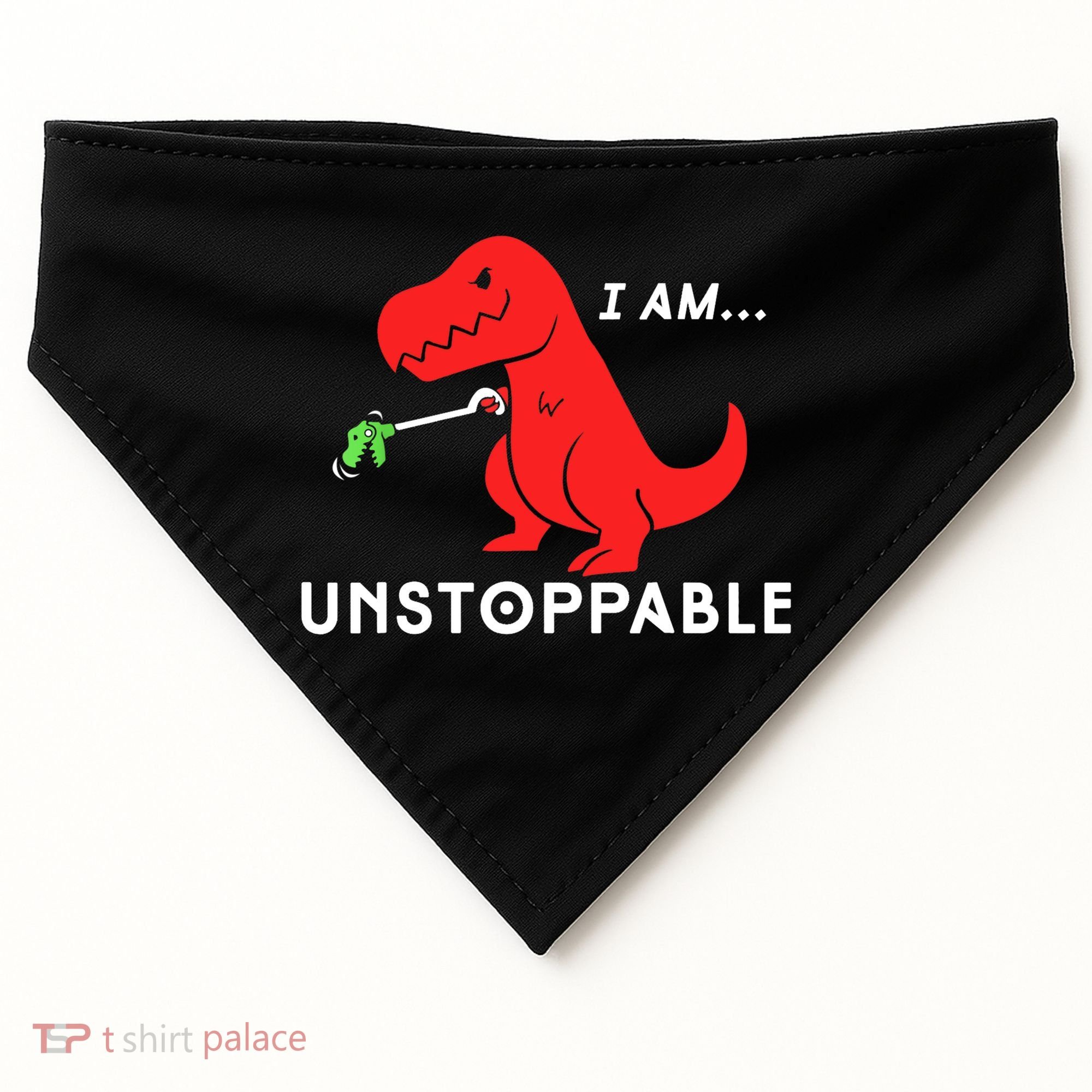 Funny Unstoppable Gift Funny TRex Dinosaur Gift USA-Made Doggie Bandana