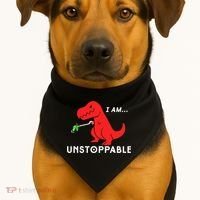 Funny Unstoppable Gift Funny TRex Dinosaur Gift USA-Made Doggie Bandana thumb 1