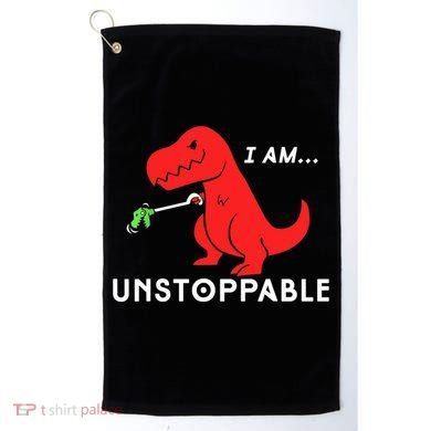 Funny Unstoppable Gift Funny TRex Dinosaur Gift Golf Towel