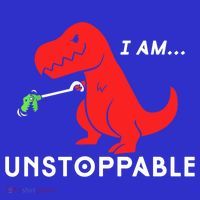 Funny Unstoppable Gift Funny TRex Dinosaur Gift Mousepad thumb 1