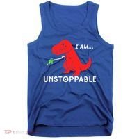 Funny Unstoppable Gift Funny TRex Dinosaur Gift Tank Top thumb 0