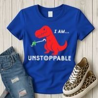 Funny Unstoppable Gift Funny TRex Dinosaur Gift Women's T-Shirt thumb 3