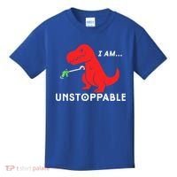 Funny Unstoppable Gift Funny TRex Dinosaur Gift Kids T-Shirt thumb 0