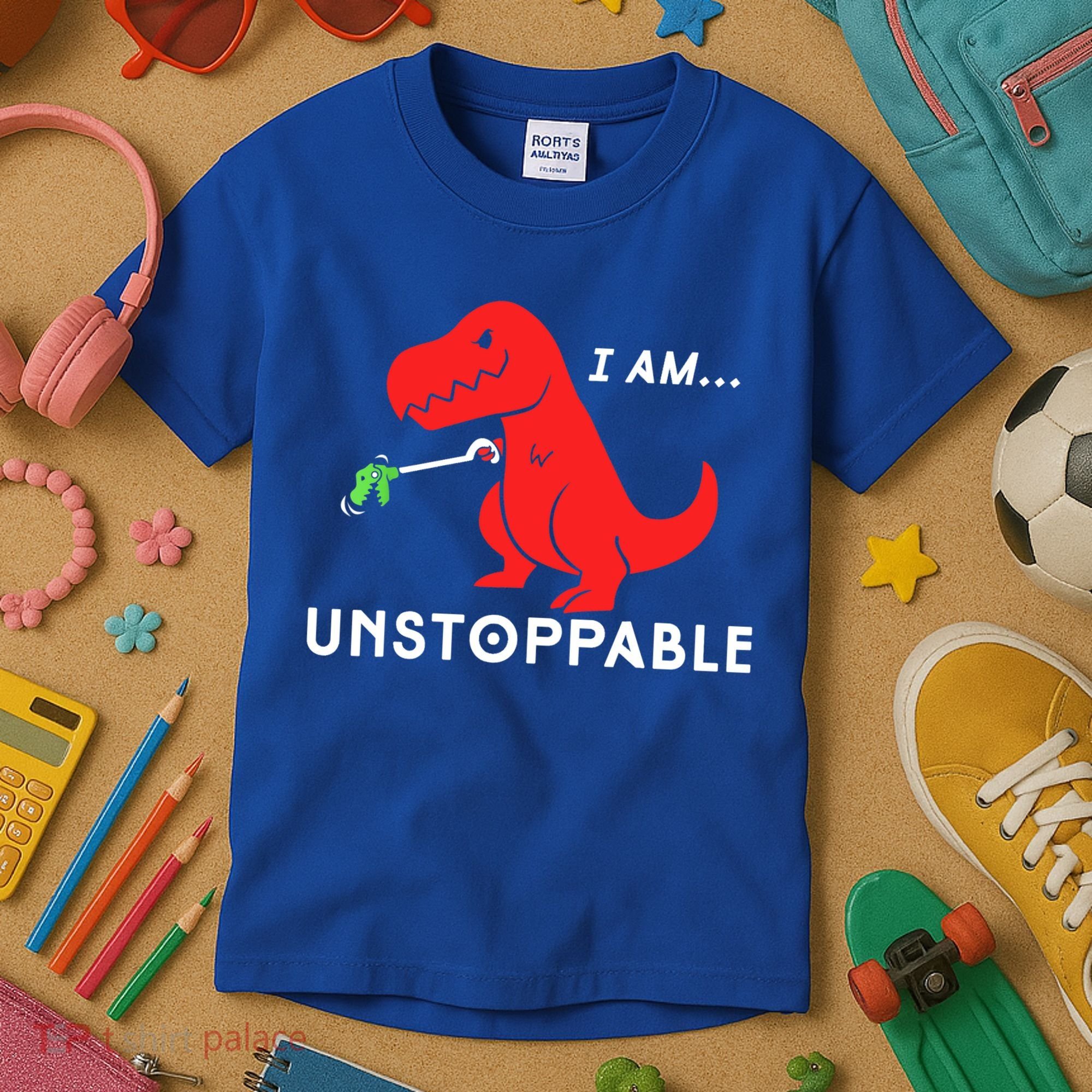 Funny Unstoppable Gift Funny TRex Dinosaur Gift Kids T-Shirt