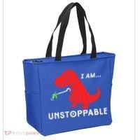Funny Unstoppable Gift Funny TRex Dinosaur Gift Tote Bag thumb 2