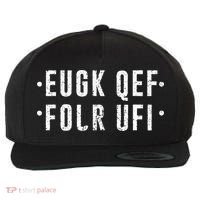 Fold Up Hidden Message Fuck Off Wool Snapback Cap thumb 0
