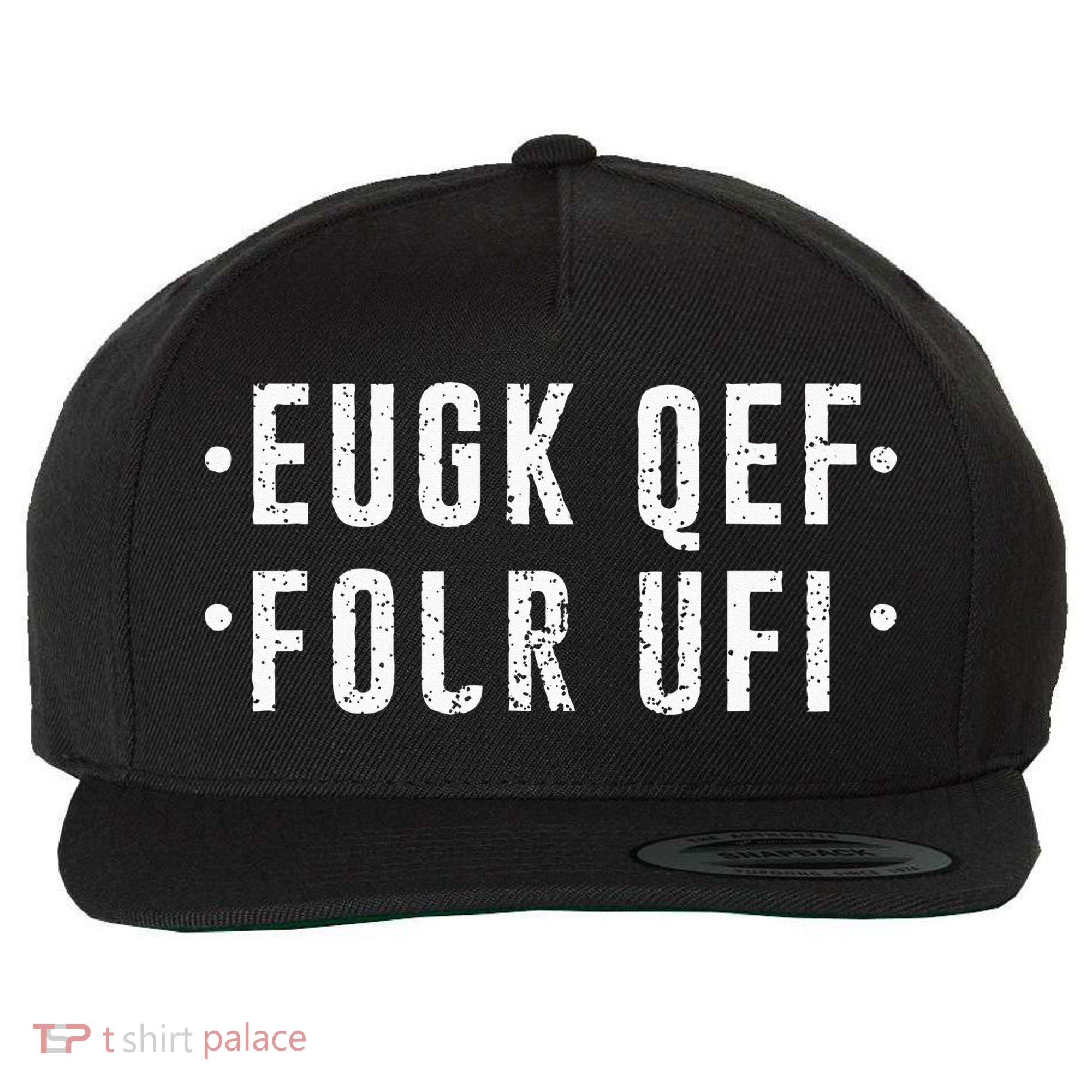 Fold Up Hidden Message Fuck Off Wool Snapback Cap