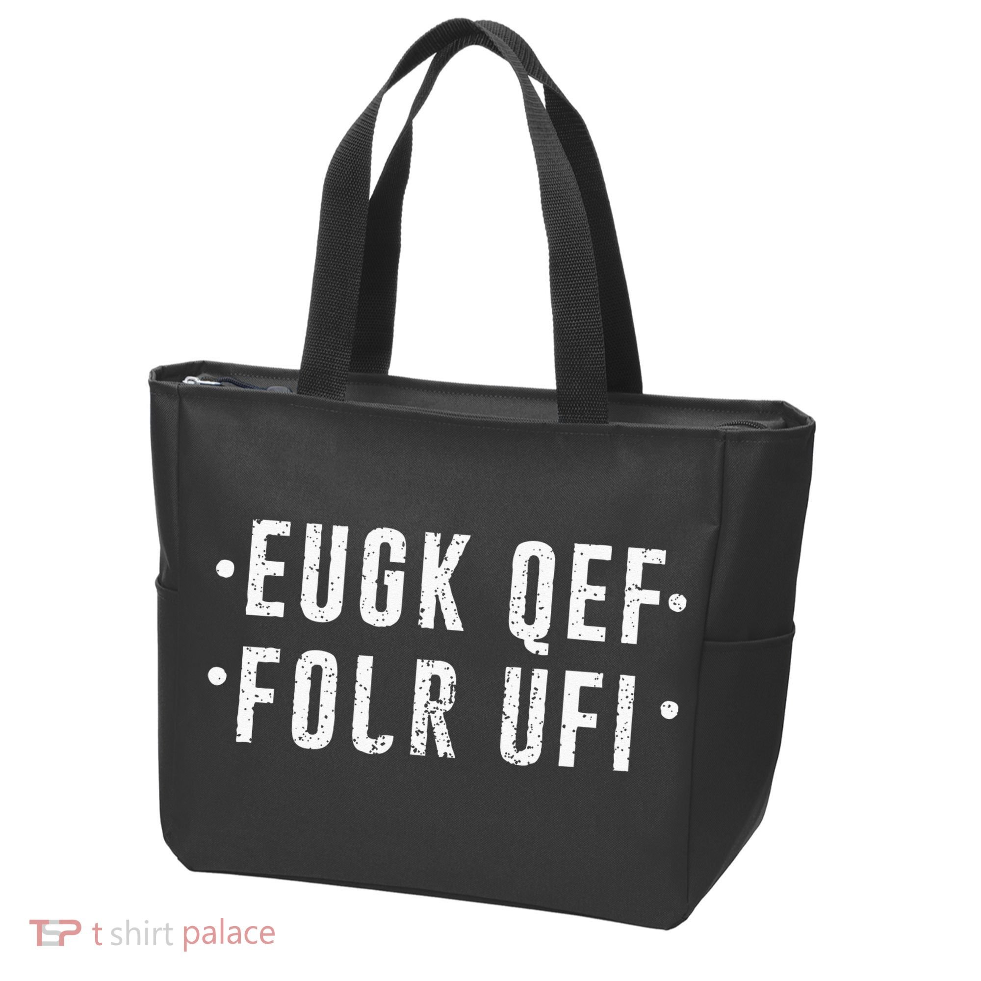 Fold Up Hidden Message Fuck Off Tote Bag