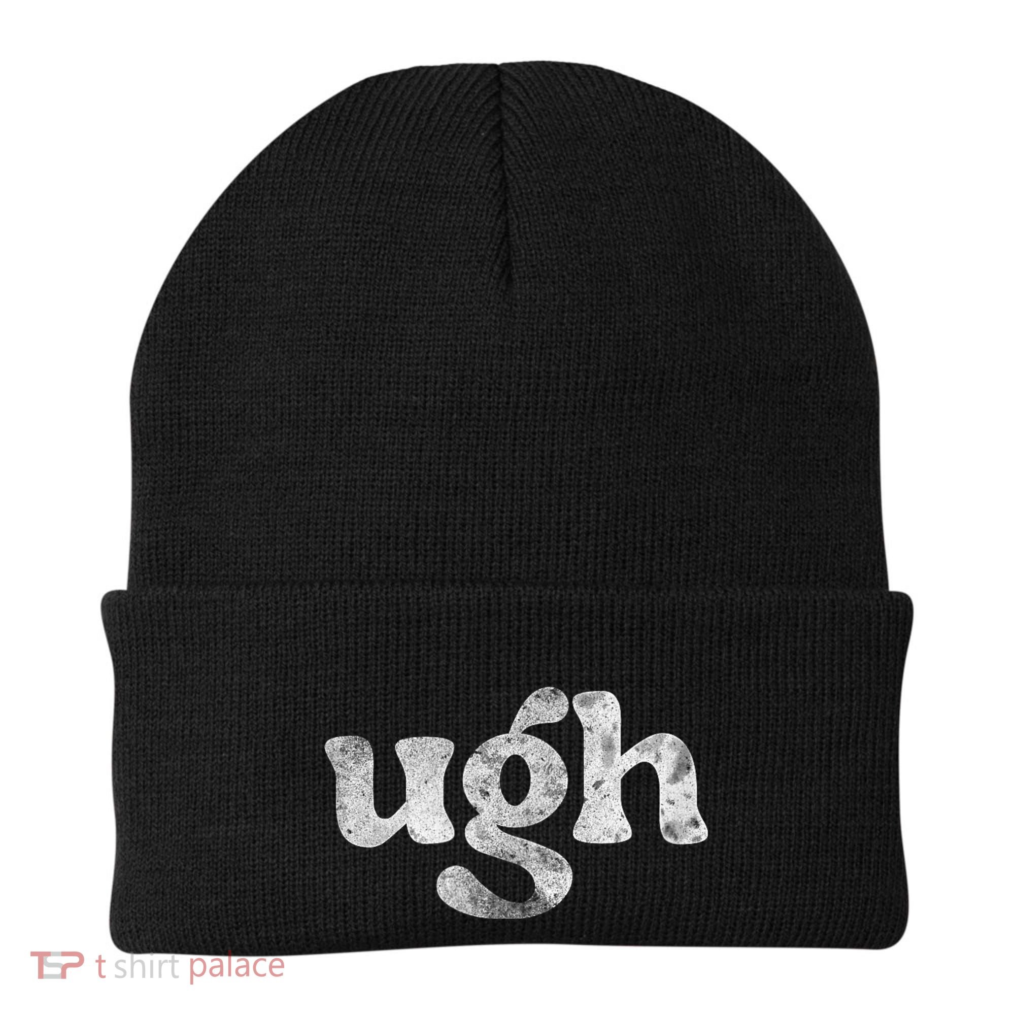 Funny Ugh Humorous Disgusted Women Sarcastic Humor Beanie
