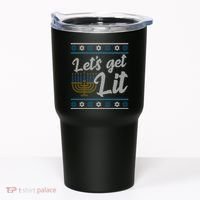 Funny Ugly Hanukkah Lets Get Lit Menorah Tumbler thumb 0