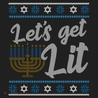 Funny Ugly Hanukkah Lets Get Lit Menorah Tumbler thumb 3