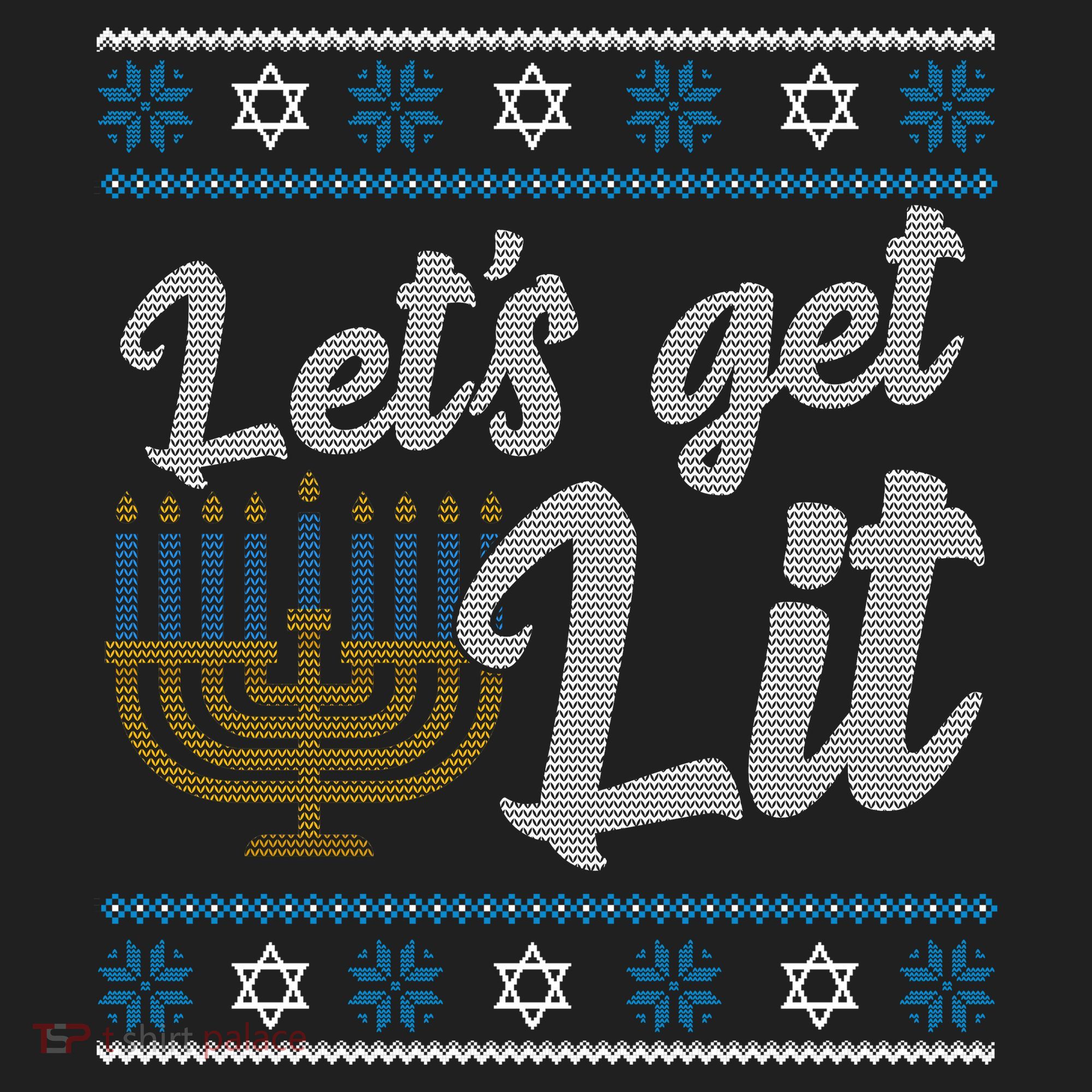 Funny Ugly Hanukkah Lets Get Lit Menorah Tumbler
