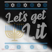 Funny Ugly Hanukkah Lets Get Lit Menorah Toddler Fine Jersey T-Shirt thumb 2