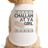 Funny Ugly Hanukkah Challah At Ya Girl Doggie Tank thumb 0