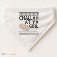 Funny Ugly Hanukkah Challah At Ya Girl USA-Made Doggie Bandana thumb 0