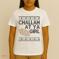 Funny Ugly Hanukkah Challah At Ya Girl T-Shirt thumb 4