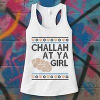Funny Ugly Hanukkah Challah At Ya Girl Women's Tank Top thumb 3