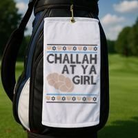 Funny Ugly Hanukkah Challah At Ya Girl Golf Towel thumb 2