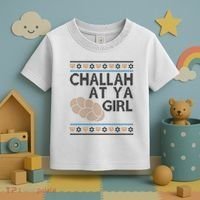 Funny Ugly Hanukkah Challah At Ya Girl Toddler T-Shirt thumb 3