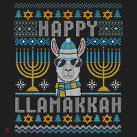 Funny Ugly Hanukkah Sweater Llama Llamakkah Gift Women's Sweatshirt thumb 2