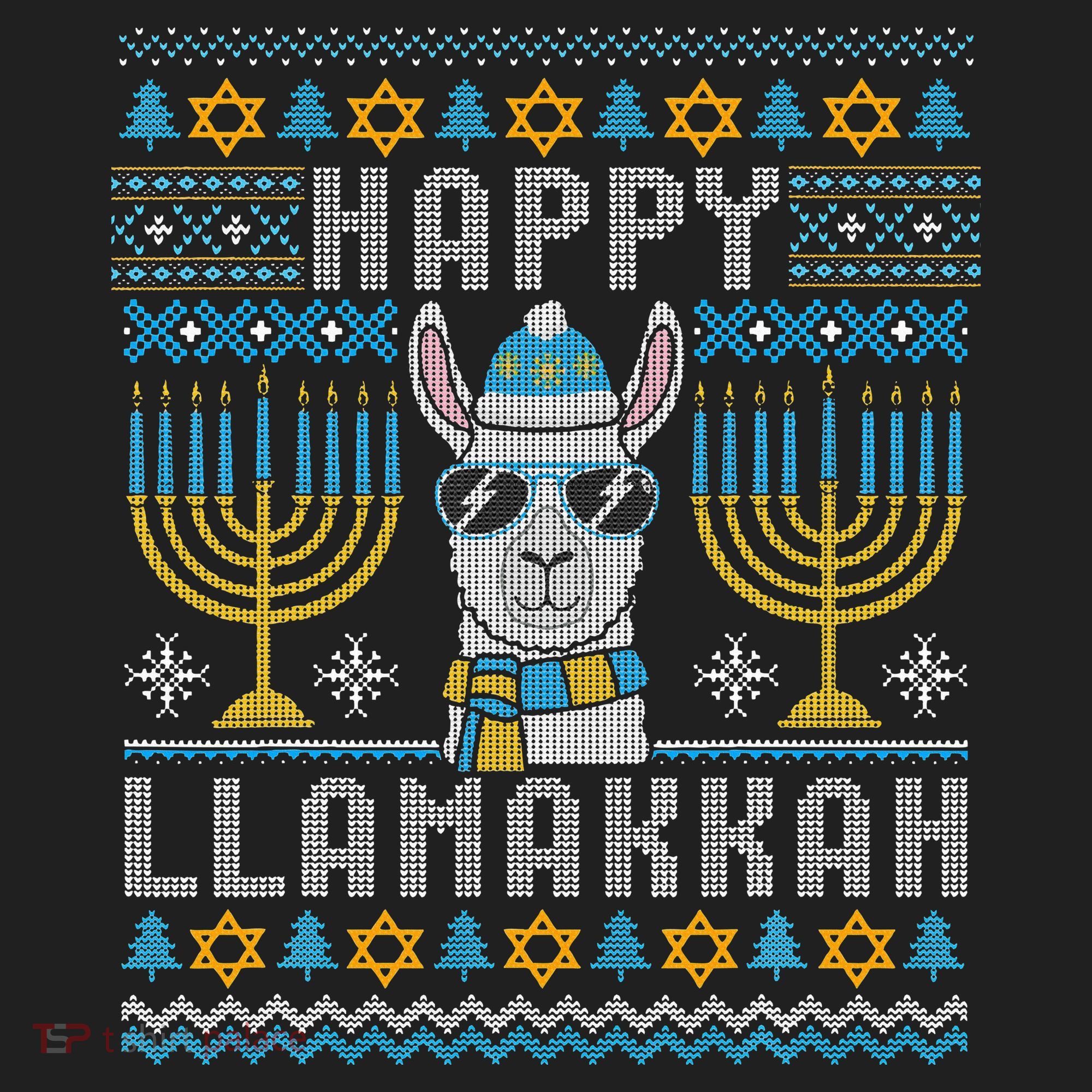 Funny Ugly Hanukkah Sweater Llama Llamakkah Gift Women's Sweatshirt
