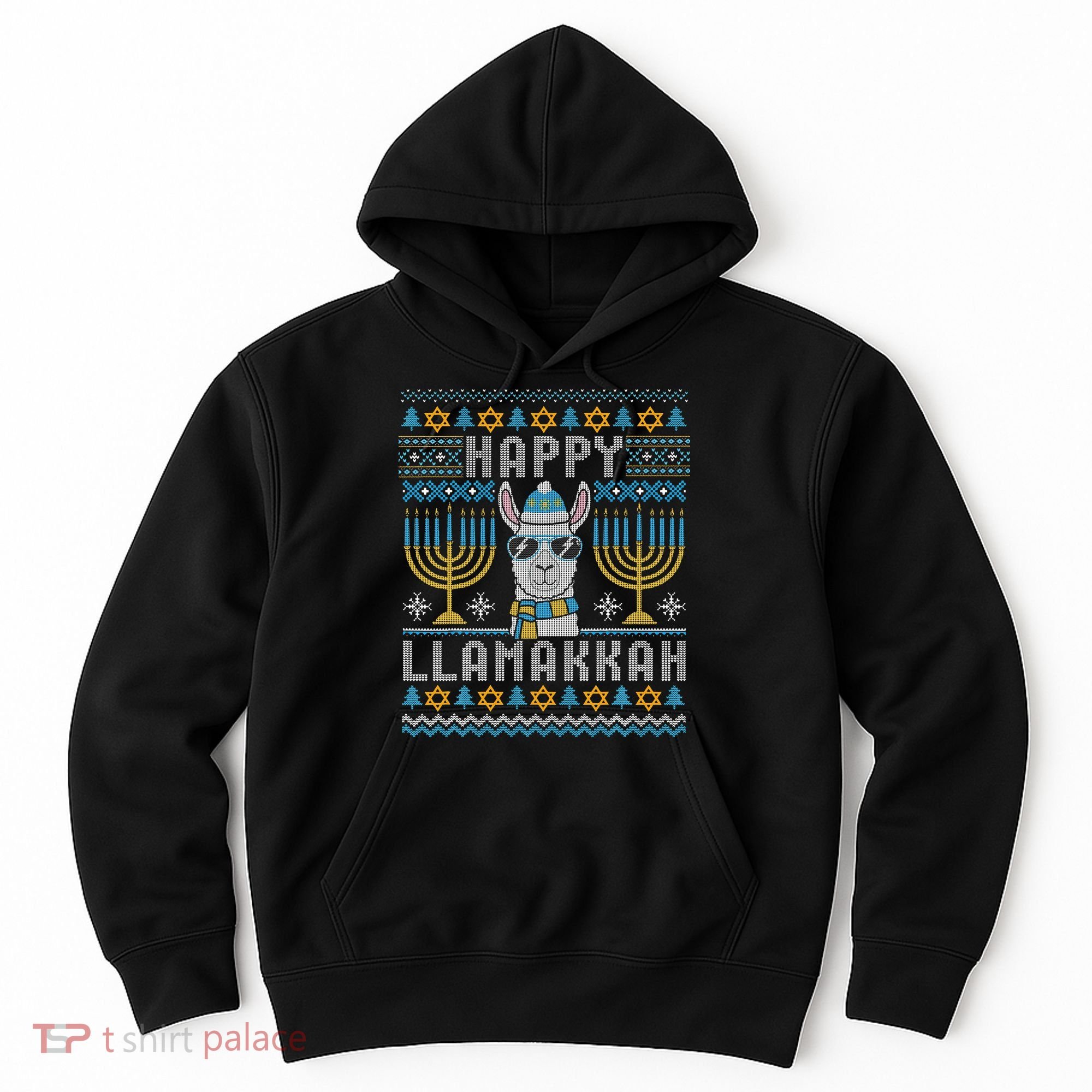 Funny Ugly Hanukkah Sweater Llama Llamakkah Gift Hoodie