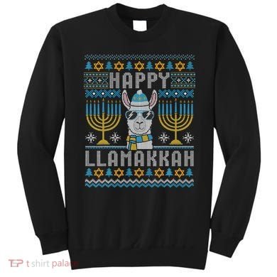 Funny Ugly Hanukkah Sweater Llama Llamakkah Gift Sweatshirt