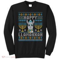 Funny Ugly Hanukkah Sweater Llama Llamakkah Gift Sweatshirt thumb 0